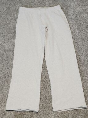 John Galt Brandy Melville Light Oatmeal Wide-Leg Track Pants